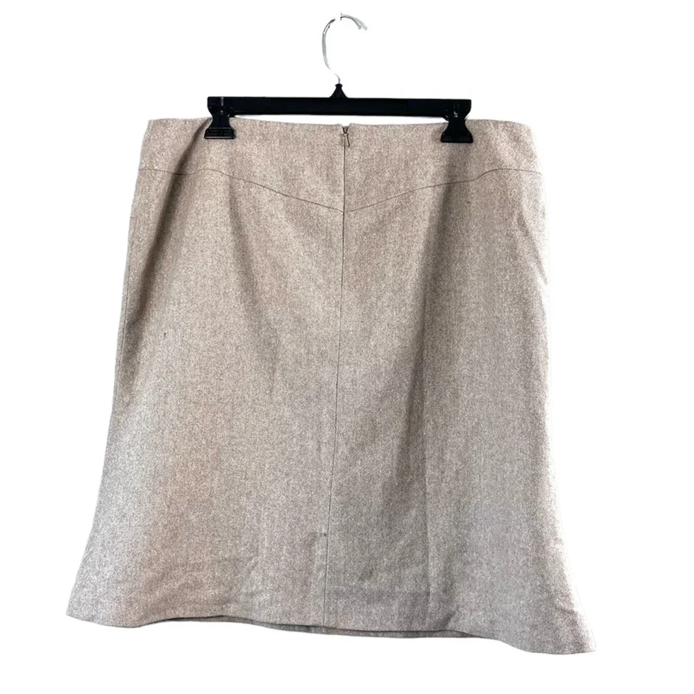 Women's Brown Wool Blend Skirt 14